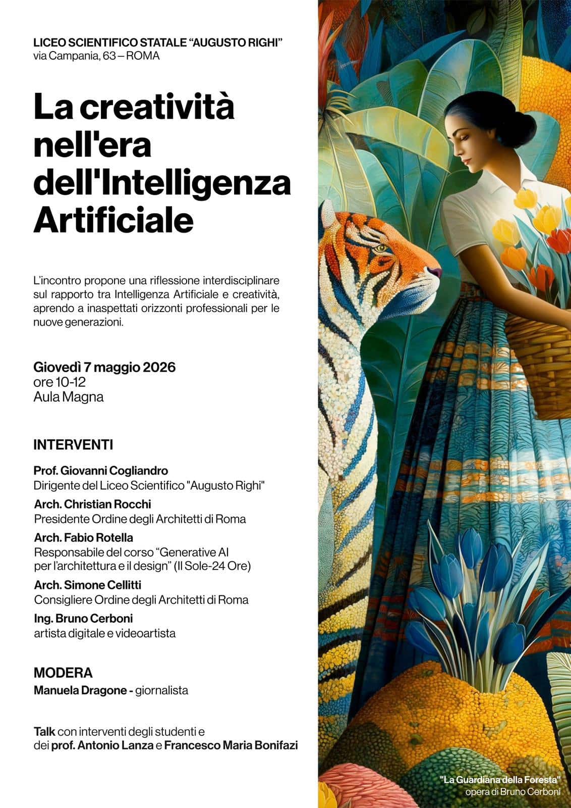 La creatività nell’era dell’IA: al Liceo Righi un confronto tra studenti, esperti e professionisti
