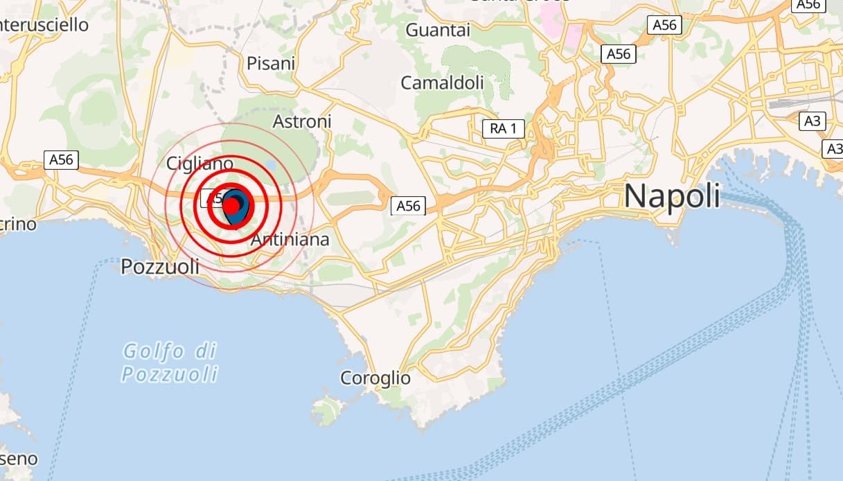 Forte terremoto ai Campi Flegrei all’alba: paura tra Napoli e area flegrea, scuole chiuse