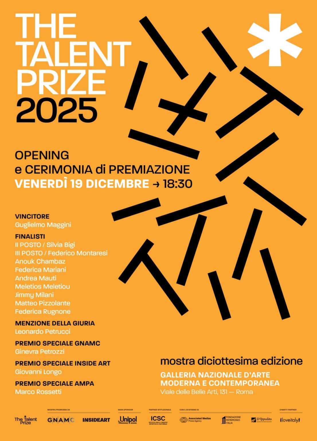 In arrivo alla GNAMC la mostra del Talent Prize 2025: appuntamento il 19 dicembre