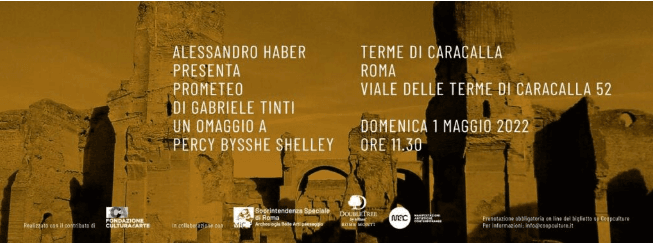 Alle Terme di Caracalla Alessandro Haber legge le poesie di Gabriele Tinti ispirate al mito di Prometeo