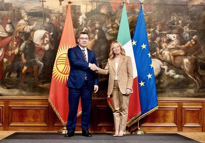 Meloni  riceve il presidente del Kyrgyzstan