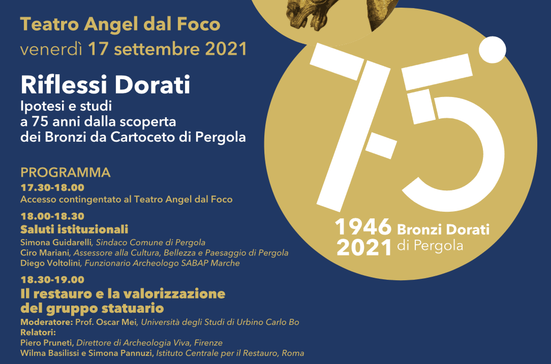 Pergola festeggia il 75° anniversario del rinvenimento dei Bronzi dorati da Cartoceto