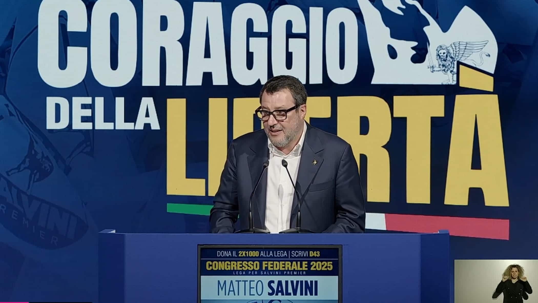 Congresso Lega, Salvini segretario fino al 2029