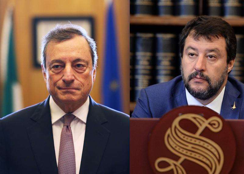 Incontro Draghi-Salvini per discutere di politica economica. Salvini propone una pacificazione nazionale