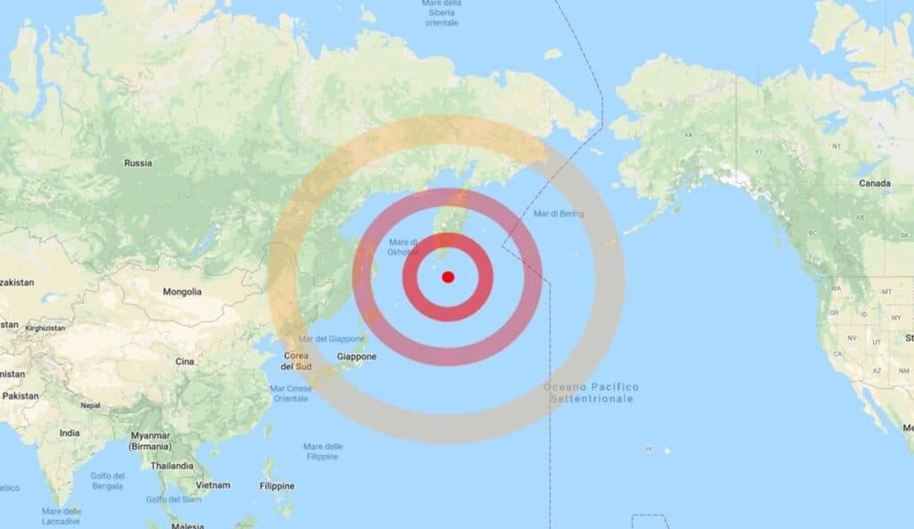 Terremoto magnitudo 8.8 in Kamchatka in Russia